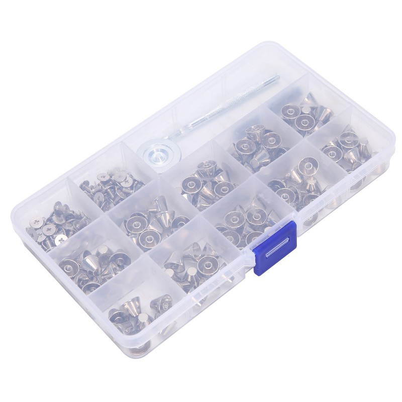 Punk Rivets Bucket Shape Spikes Zinc Alloy Craft Making Accessories