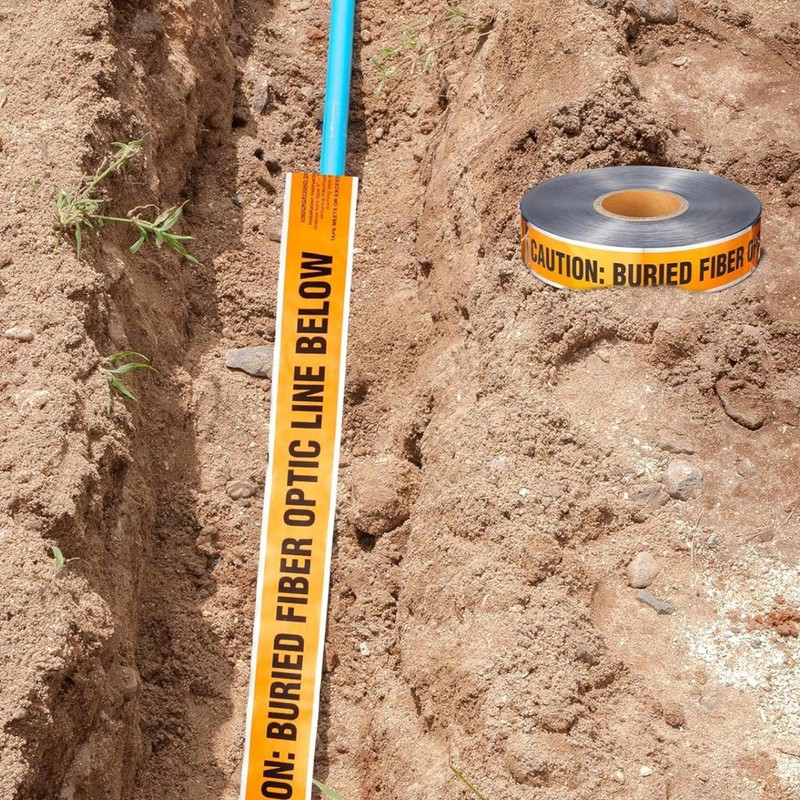 Presco Underground Detectable Tape, 6 in. x 1000 ft. (Red