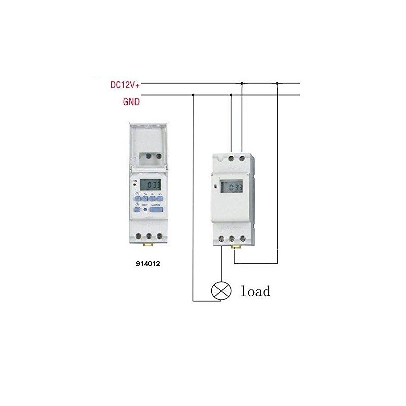 12V 7 Day, 24 hrs Programmable Timer 12VDC, 16A @240Vac
