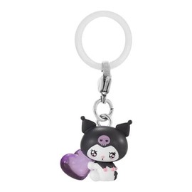 Bandai Sanrio Characters Emo Kyun Mascot Dangler Bandai 1-Inch Key Chain - Kuromi