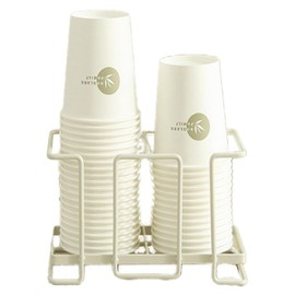 S.fields.inc Paper Cup Holder Paper Cup Stand Stock Fits 9oz Metal Cup Dispenser (Double)