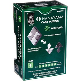 Bepuzzled Hanayama Level 1 Diamond Metal-Cast Brain Teaser Puzzle
