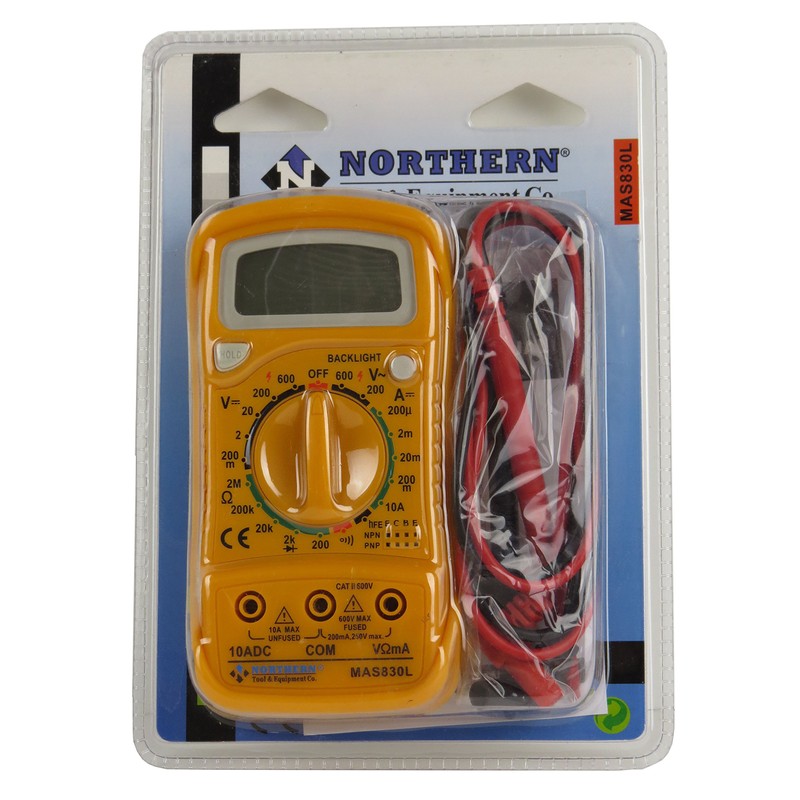 Northern Tool MAS830L AC DC 600V Digital Pocket Multimeter Voltage