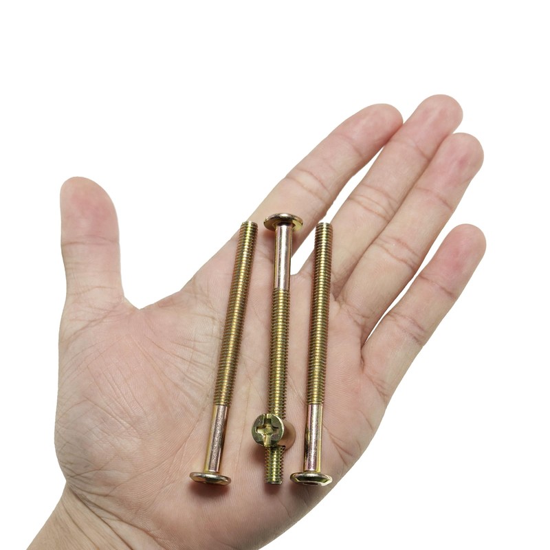 10-Set M6 Furniture Bolt and Nut Kit, Hex Socket Bed