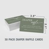 Baby Shower Games, 1 Diaper Raffle Standing Sign with 50