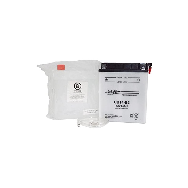 Voltz Power CB14-B2 High Performance Powersport Battery with Acid Pack