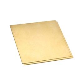 METALLIXITY Brass Sheet (100 mm x 100 mm x 1.5 mm) 2 Pieces Metal Sheets - for Home Kitchen Upstand Craft Project