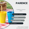 Set di 2 bicchieri rigidi di plastica riutilizzabili 250 ml
