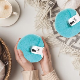 Joyzan Mohair Knitting Yarn, Multicoloured Angora Long Wool Yarn, Soft Knitting Thread, Soft Cashmere Wool Knitting Yarn, Lightweight Hand Knitwear, Soft Cashmere Hand Knitting Yarn, DIY Scarf,