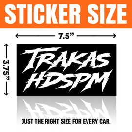 MAIANEY [7.5"x3.75"] Trakas Hdspm Calcomania Trakas Hdspm Sticker Funny Mexico Spanish Adult Humor Stickers Inappropriate Bumper Stickers for Car Gag Gifts Decorations Truck Automobile Vehicle