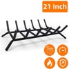 Luoieo Fireplace Log Holder,Fire Place Grate Cast Iron 21 inch