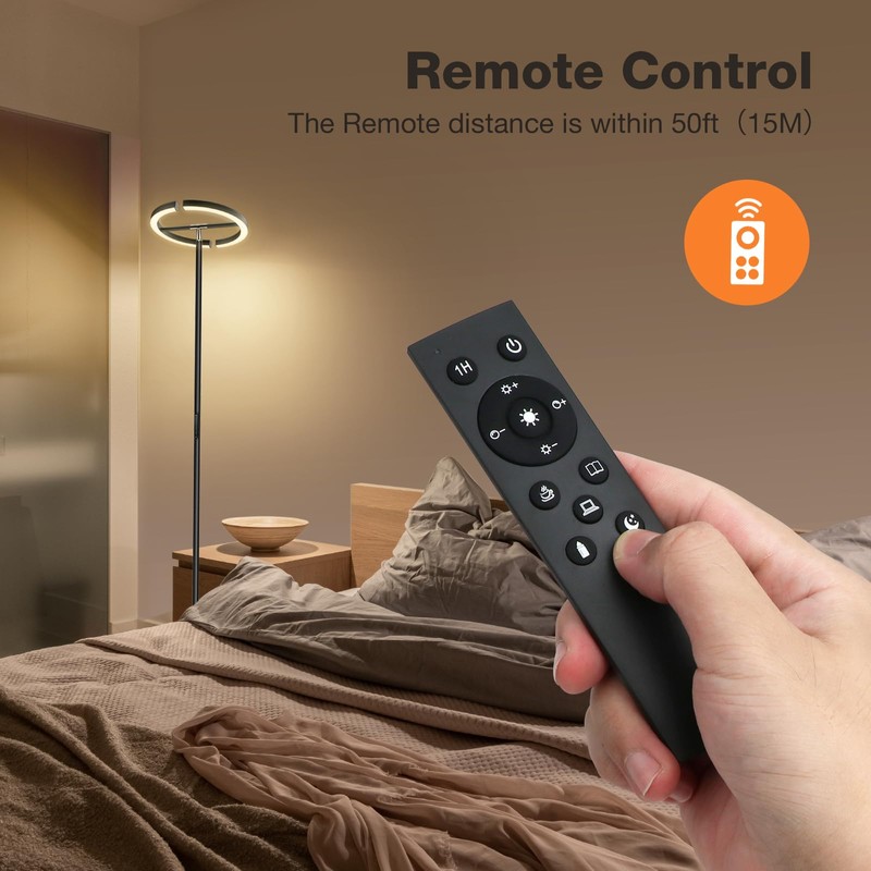 SIBRILLE LED Floor Lamp - Rotatable Standing Lamp with Touch