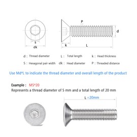 747 Piece Screw Nut Set (M3/M4/M5) Metric Machine Screws Assortment, Hexagon Head Stainless Steel Threaded Screws with Washers (8/10/12/14/16/18/20/25 mm) (Silver)