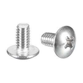 sourcing map #10-24 x 3/8" Truss Head Phillips Machine Screws, Full Thread, Phillips Drive, 304 Stainless Steel 18-8, Quantity 100