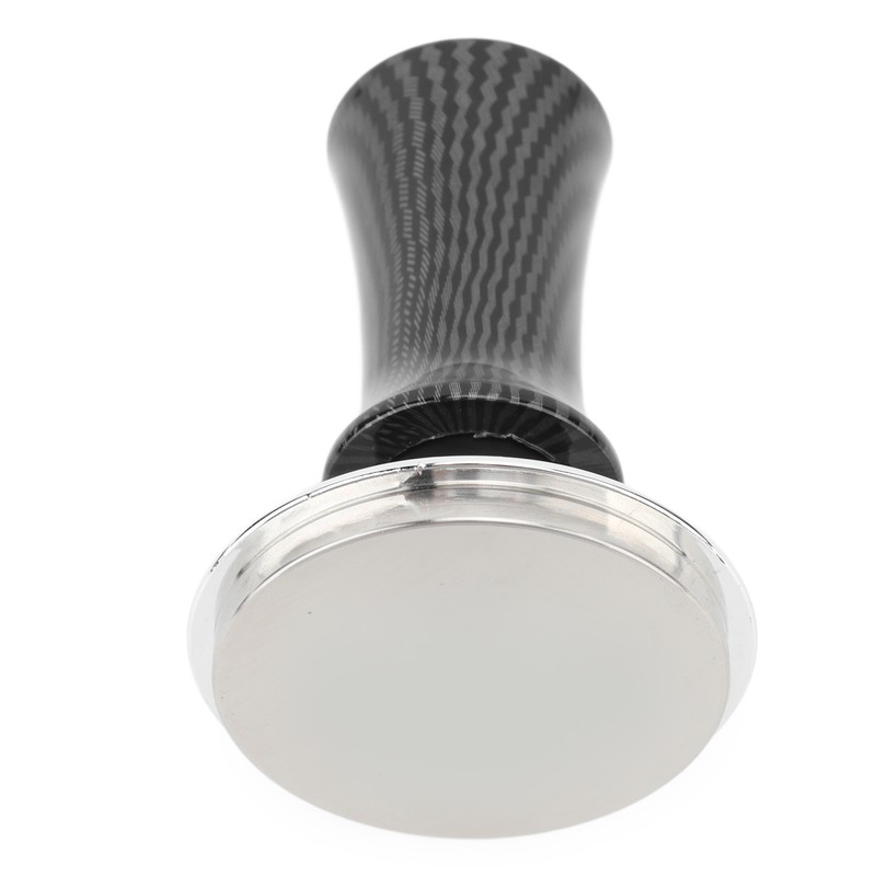 58mm Coffee Tamper Carbon Fiber Elastic Handle Stainless Steel Bottom