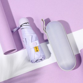 SHPEROWW Parasol Folding Umbrella, Women's, Compact, Lightweight, 8 Ribs, UV Protection, Light Blocking, Heat Shield, Convenient to Carry, UV Protection, Sun Protection, Rain or Shine, Folding