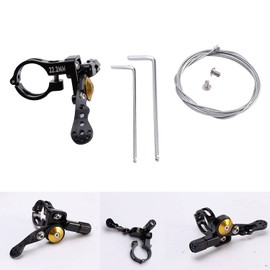 Palanca de asiento ajustable para bicicleta de montaña, con llaves, palanca de palanca de palanca de asiento universal de aluminio, compatible con manubrio MTB de 22,2 mm o 24 mm (negro -22,2 cm)