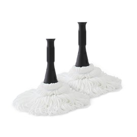 Eyliden - Mopa giratoria de microfibra, color rojo, 139,7 cm, almohadillas para orejas