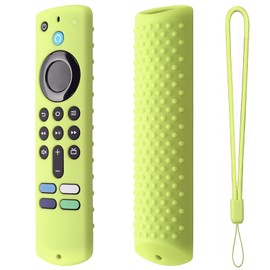 Silicone Remote Cover for Fire TV Stick 4K (2nd Gen) 2023, Fire TV Stick (3rd Gen) 2021,Fire TV Stick 4k&4K Max (2021 Release) Silicone Protective Case with Lanyard(Glow Green)