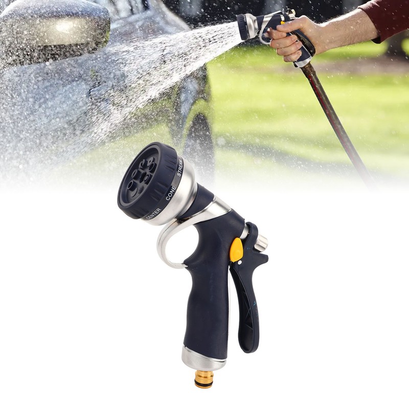 Garden Hose Nozzle 5 Adjustable Spray Pattern with Flow Control