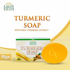 Green Valley Turmeric Soap With Real Turmeric Extract 90gm(2 PACK)