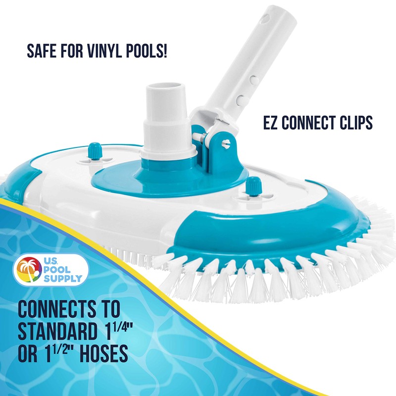 U.S. Pool Supply 16" Weighted Pool Vacuum Head with Nylon
