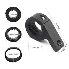 Chelhead Set of 4 work light brackets, universal, 19-32 mm, 0.75-1.25 inches, universal clamp mount, suitable for motorcycles, off-road vehicles, ATVs, UTVs, trucks