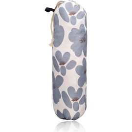Plastic Bag Holder, Lightweight Grocery Bag Holder for Plastic Bags, Wall Mount Floral Plastic Bag Storage Organizer,  Shopping Bag Holder Dispenser for Kitchen Pantry (Light Grey) - Colour: Light Grey