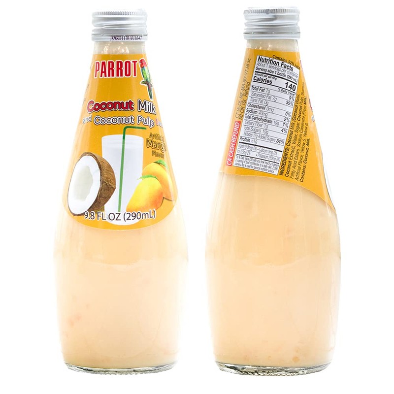 Parrot Coconut Milk Drink Mango with Pulp 290ml（Pack Of 12）