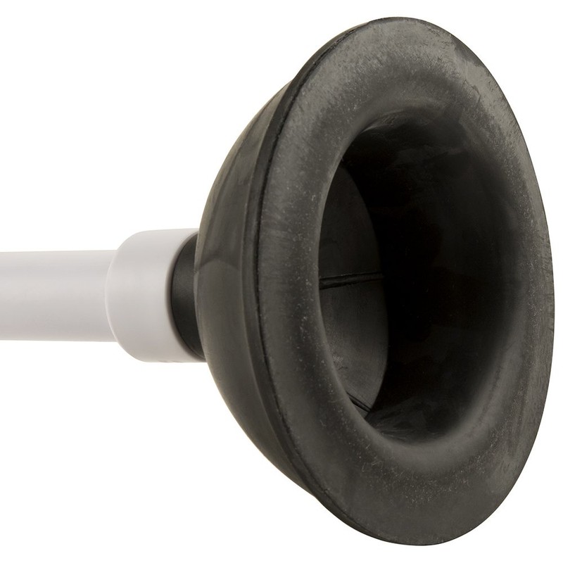 Plumb Craft Stow-Away Plunger with Adjustable Length Handle, White (1