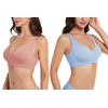 Comfyin Women's Bra without Underwire, Non-Wired Bustier, Pack of 3,