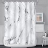 Umpoo Black and White Marble Shower Curtain for Bathroom Grey