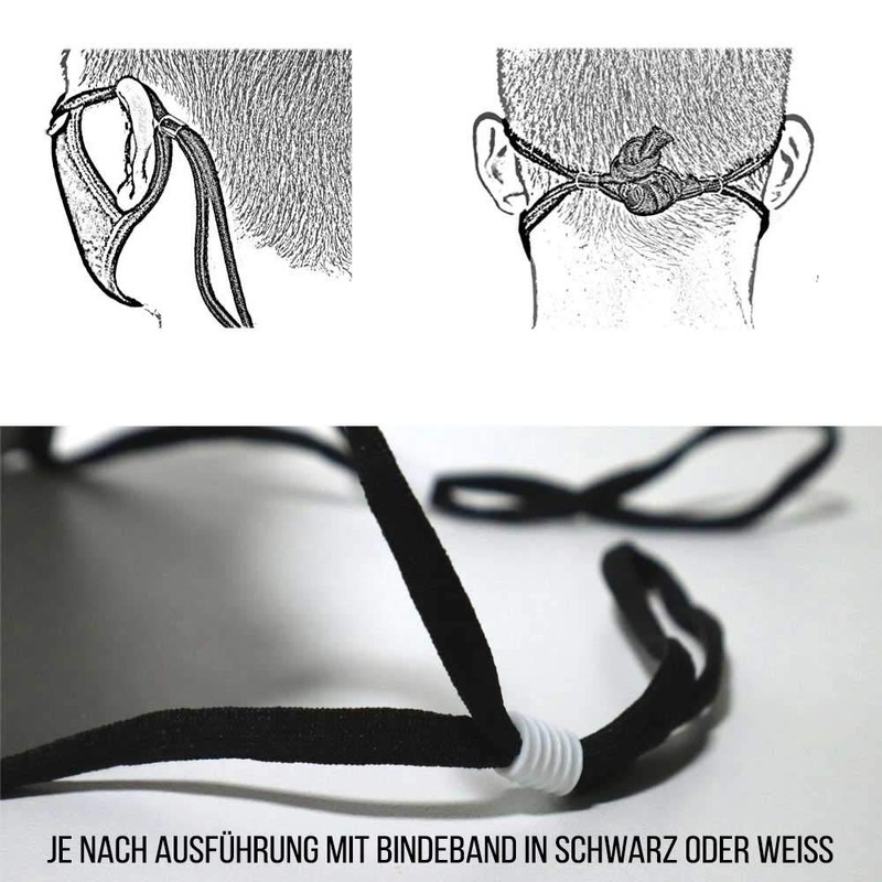 CINNEA® Black Blossom Adjustable Mouth Guard Community Mask Mask with