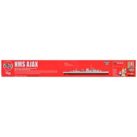 Airfix DCD Level 3 HMS Ajax Light Cruiser 1/600 Plastic Model Kit for Model Building Tool Kits DC Level 3