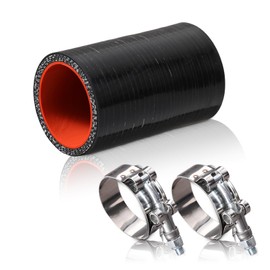 BEIJIULI 4" ID Straight Silicone Coupler Hose with Stainless T-Bolt Clamp,4 Layers Reinforced,Thickness(5mm),Length 3 inch Intake Turbo Piping Intercooler Coupler Silicone Hose