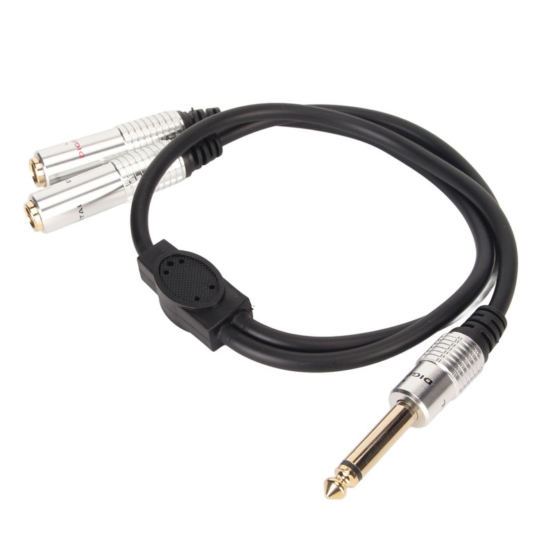 1/4 Inch Stereo Splitter Y Cable Aluminum Alloy Shell 6.35mm