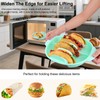 PRATIQUE 2Pcs Silicone Taco Holder Plates,9.84Inch Reusable Taco Shell Holders
