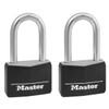 Master Lock Padlock, Covered Aluminum Lock, 1-9/16 in. Wide, Black,