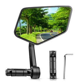 CLHMILY&Z Bike Mirror Bar End Bike Mirror, HD Automotive Grade Glass Lens E-Bike Mirrors Wider Angle Rotatable Bicycle Mirror, Scratch Resistant E-Bike Universal Rearview Mirrors(Right)
