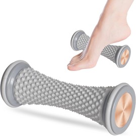 Rodillo de Masaje para Pies, Masajeador de Pies para Fascitis Plantar, Alivio del Dolor de Arco y Talón, Herramienta de Terapia de Tejido Profundo, Regalo para Relajación y Fitness (Gris)