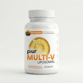 Piur Multi V Multivitamínico Liposomal para Mujer - 30 Capsulas - Vitaminas, Complejo B y Minerales | Alta Absorción y Biodisponibilidad