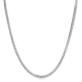 Mens Solid 6MM Diamond Cut .925 Sterling Silver Miami Cuban Curb Chain Necklace For Men Teens Women 20 Inch
