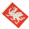 AZ FLAG English White Dragon Flag 18'' x 12'' cords