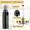 Tondiamo 4 Pcs Black Sloped Ceiling Light Adapter 180 Degree