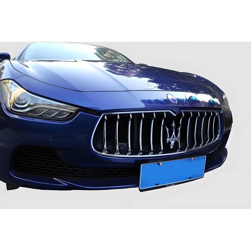 Front Grill Chrome Trim Compatible with Maserati Ghibli 2013 2014