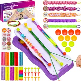 mobumeia Make Your Own Friendship Bracelets, Craft Braiding Set, DIY Latch Set for Children, for Girls Ages 6-12, Friendship Bracelets, Craft Sets for Gifts