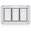 GGTA 3 Gang Marine Boat Rocker Switch Panel Waterproof,12-24V Pre-Wired