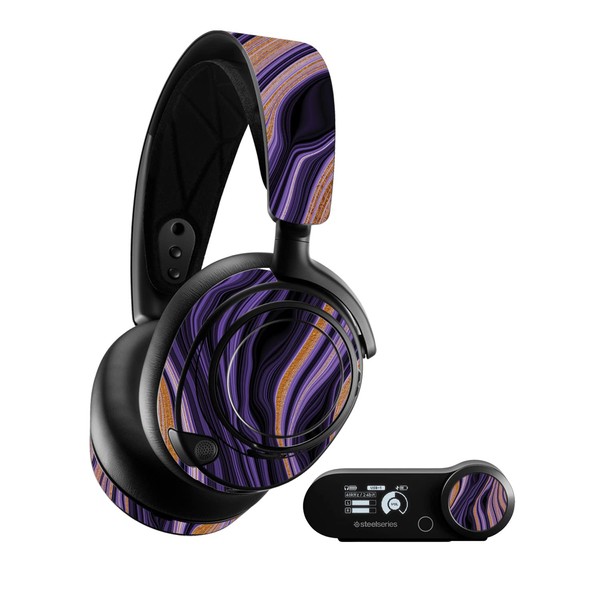 MightySkins Skin Compatible with SteelSeries Artic Nova Pro - Purple