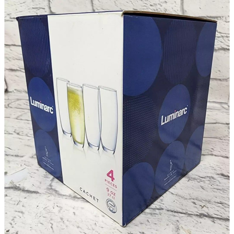 Luminarc Cachet Stemless Flutes, Set of 4 Champagne Glasses 9
