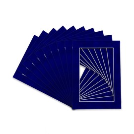 5x7 Precut Royal Blue Suede Picture Matboard for 4x6 Photo - for Frames Measuring 5 x 7 Inches - Bevel Cut Matte to Display Art Measuring 4 x 6 Inches - Acid Free ONE MAT